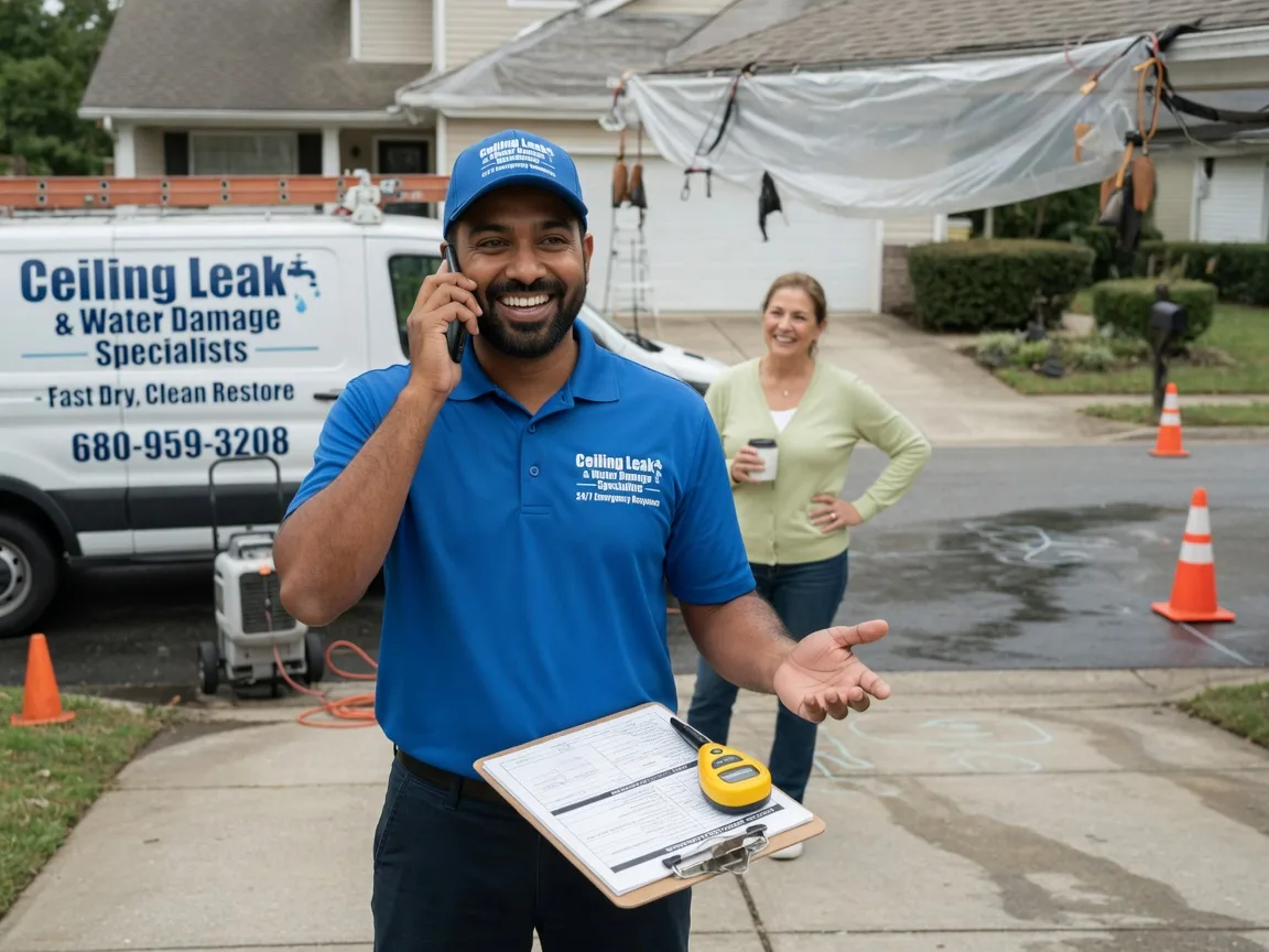Ceiling Leak Cleanup Fostoria, IA FAQs
